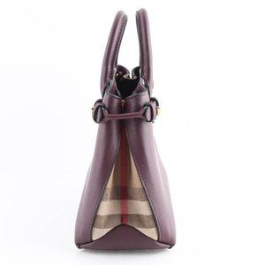 Burberry Burgundy Small Banner tote